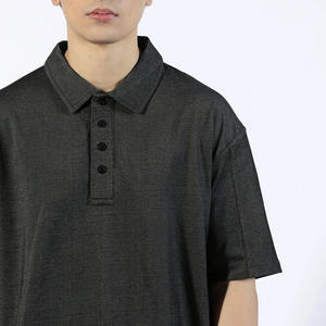 100% algodón personalizado para hombres para Polos de talla grande de manga corta de gran tamaño serigrafiado diseño sólido de punto unisex - Product Image 6