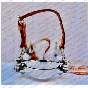 Espéculo Dental Equino de Primera Calidad, Fabricado en Acero Inoxidable j2 con Acabado de Espejo, Placa de Mordida Superior e Inferior, Correa de Cuero y Biothane - Product Image 4