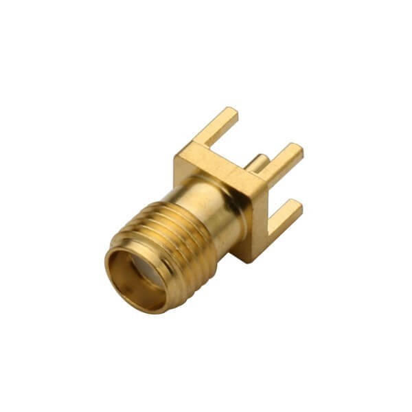 SMA Jack Female Pin PCB Mount Connector Straight & Right Angle 50Ohm RF Coaxial Header Through Hole Panel Mount RF Adapter