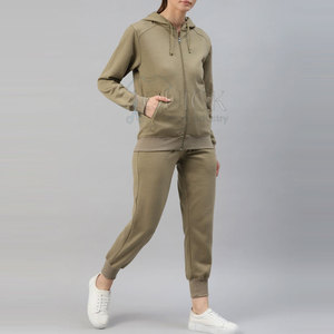 ชุดวอร์มผู้หญิงไซส์ใหญ่ น้ำหนักเบา ผ้าฝ้าย 100% คุณภาพสูง แขนยาว มีฮู้ด เหมาะสำหรับใส่กลางแจ้ง ลายเรียบ - Product Image 4