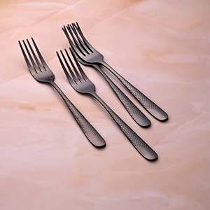 Mini Tenedores de Acero Inoxidable Color Negro Terciopelo (Juego de 4) para Cena, Fruta, Restaurante, Palillos para Comida, Material Metálico Duradero - Product Image 6