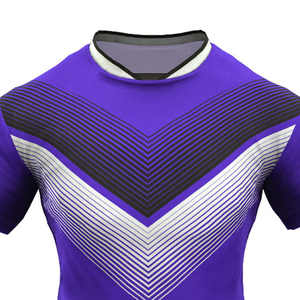 Vêtements de sport respirants, ensembles de maillots de rugby à col en V, manches courtes, couleur unie, séchage rapide, antibactérien, écologique pour adultes - Product Image 6