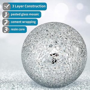 Esfera de vidrio de mosaico hecha a mano estética, diseño creativo, bola decorativa de vidrio para el hogar, adornos de bolas, decoración del hogar para regalo - Product Image 6