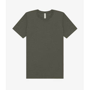 เสื้อยืดฮิปฮอปผ้าฝ้ายออร์แกนิกและโพลีเอสเตอร์รีไซเคิลผ้าแคนวาสหรูหราสีเขียวสำหรับ55/45 - Product Image 1