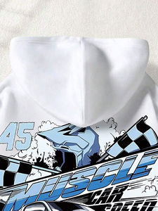 Fabricante mayorista de sudaderas con capucha de algodón personalizadas para hombre, sudaderas con capucha de algodón grueso con hombros caídos y lavado ácido, estampadas para hombre y mujer - Product Image 4