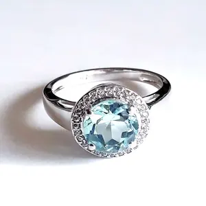 Antique Designer Best Quality All Colored CZ 925 Sterling Silver Rings Round Gemstone Silver Ring