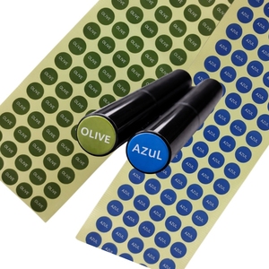 Etiquetas holográficas personalizadas para gloss labial, impressão de etiquetas redondas coloridas personalizadas para canetas delineadoras - Product Image 1
