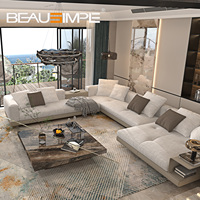 Housse de canapé ronde moderne et luxueuse en tissu italien Connery, nouveau design pour le salon