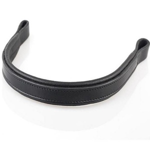 Accesorios para caballos Productos ecuestres Banda para cejas de caballo de cuero inglés negro hecha a mano en tamaños de mazorca completos y acolchado suave - Product Image 1
