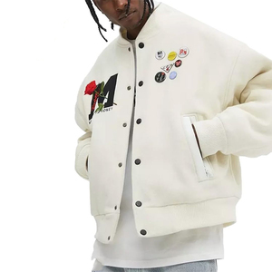 Veste universitaire d'hiver personnalisée de haute qualité pour hommes nouveau design veste universitaire en laine respirante avec lettre brodée - Product Image 2