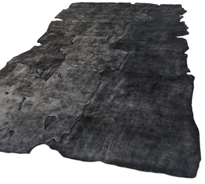 พรมปูพื้นขนแกะทรงสี่เหลี่ยมผืนผ้าสไตล์โมเดิร์นหรูหราสีน้ำเงินกันลื่นใช้ในบ้าน - Product Image 1