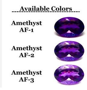 พลอยอเมทิสต์แบบแอฟริกันธรรมชาติตัดเป็นเหลี่ยมเพชรพลอยหลวมแบบ2.50X5mm - Product Image 2