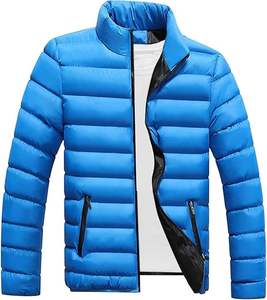 Vente en gros Manteau d'hiver extérieur de couleur unie, chaud et épais, manteau pour hommes, blouson bombardier avec logo personnalisé pour hommes - Product Image 6