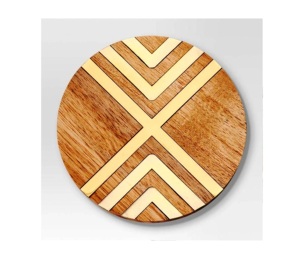 Dark Walnut Classic Square Coasters Set 5mm/10mm Thickness for Home <b>Bar</b> & Dining Table Decor - Product Image 6