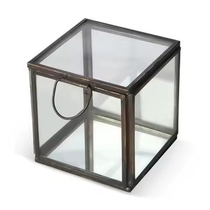 Boîte de rangement à bijoux en verre à 4 compartiments, couleur or, nouvelle conception, boîte à bibelots décorative, vente chaude - Product Image 2