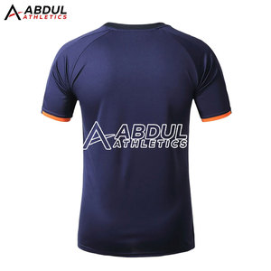 เสื้อกีฬาสำหรับผู้ชายเสื้อกีฬาผ้าย้อมสีพื้นสำหรับผู้ชายดีไซน์ใหม่ - Product Image 3