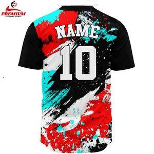 เสื้อเบสบอลเย็บระบายอากาศได้ดีพิมพ์ลายดิจิทัลพิมพ์ซับลิเมชันงานออกแบบของคุณเอง - Product Image 2
