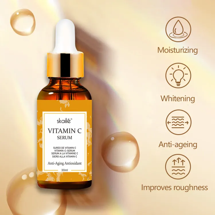 Vente en gros de sérum anti-âge collagène anti-rides pour la peau sérum vitamine C hydratant bio pour le visage vitamine C