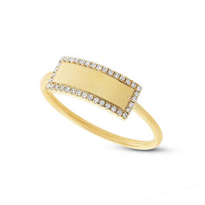 แหวนทองคำ 14K ประดับเพชร 0.11 กะรัต ดีไซน์หรูหรา สไตล์ ID - Product Image 1