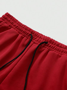 Personalizado de los hombres de peso pesado de algodón rojo de gran tamaño chándales de estilo Vintage Unisex Sudadera con capucha pantalones de chándal para correr de Invierno 2 piezas Set - Product Image 4