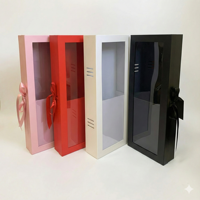 Boîte cadeau rigide magnétique LED pour femmes avec logo personnalisé, gaufrage et pelliculage mat, idéale pour ours en peluche et fleurs