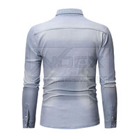 Camisa vaquera clásica para hombre, estilo casual con botones, para tiendas de moda y ropa urbana, pedido al por mayor en EE. UU.