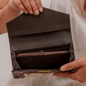 LW Luxury Vintage Ladies Handmade Portefeuille en cuir véritable Carte Passeport Holder Short Women's Waterproof Zipper Hasp Closure - Product Image 5