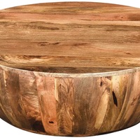 Table basse en bois de mangue pétrifié naturel et brun, meubles de salon antiques simples et nordiques à prix d'usine