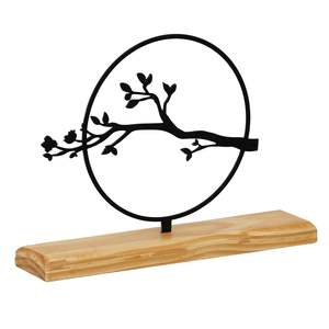 Venta caliente Escultura Trofeo de hoja de hierro con base de madera Artículos decorativos para el hogar Artículo decorativo Fabricante mayorista Exportador - Product Image 2