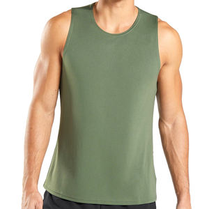 Camiseta sin mangas con estampado de logotipo de alta calidad cómoda de marca propia, camisetas sin mangas transpirables de moda de Color personalizado para Fitness - Product Image 1