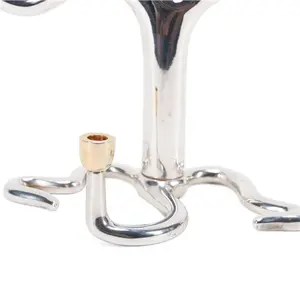 Candélabre de Hanoukka en métal vintage Bougeoirs en aluminium à 9 branches pour les bougies de Noël Religieux - Product Image 4