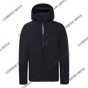 Chaqueta de esquí personalizada OEM con cierre de cremallera transpirable de secado rápido con capucha rompevientos impermeable térmico cálido ropa de esquí de talla grande - Product Image 1