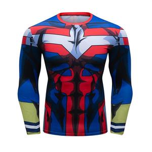 Sublimation Printed Spandex Bjj Quick-dry Men <b>Compression</b> <b>Shirt</b> Top Long Sleeve Sports Baselayer Running Dry Rash Guard - Product Image 3