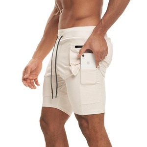 High Quality Summer Gym Wear Custom logo Men's Quick Dry Solid Breathable Men Causal Wear Basketball solid color, shorts for men - Product Image 5