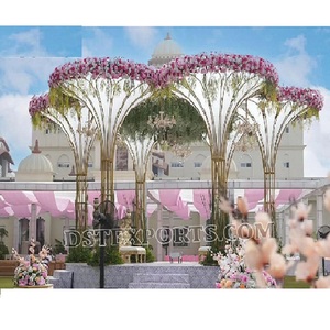 Fantastique mariage palmier Style métal Mandap hypnotisant Mandap pour mariage en plein air Mandap en métal à la mode pour la cérémonie de mariage - Product Image 1