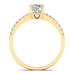 Bague de fiançailles REYES avec diamant de laboratoire certifié IGI, taille ronde, 0,85 carat, en or jaune 14K plaqué rhodium HPHT CVD - Product Image 4