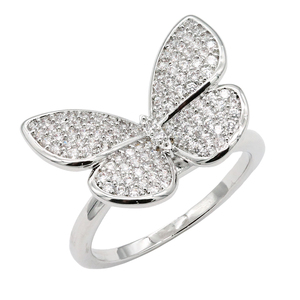 CZ anelli in resina placcata oro rosa regolabili alla moda apertura intarsio forma numero - Product Image 2