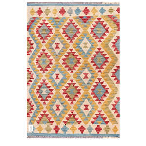 Alfombra Kilim de Maimana, Afganistán, 142 x 100 cm, Alfombras y Juegos de Alfombras - Product Image 1