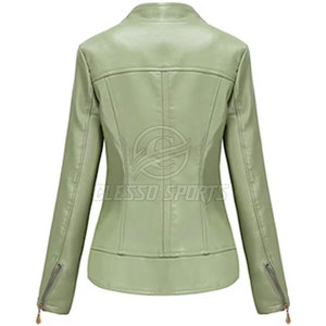 Vêtements pour femmes très demandés, nouvelle mode, vente en gros, veste d'hiver coupe-vent respirante en cuir, fabriquée au Pakistan - Product Image 2