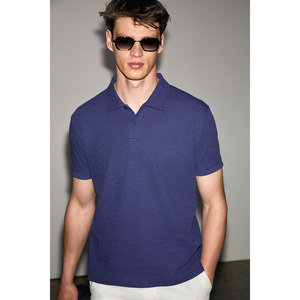 T-shirt col polo en coton biologique pour homme GRIMELANGE MINNUTU, coupe classique - Product Image 4