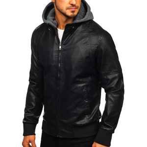 Blousons en cuir premium pour hommes – Hiver, décontractés, en cuir véritable souple, confortables, style urbain tendance, fermeture avant intégrale - Product Image 3
