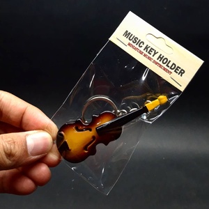 Llavero de Violín de madera para decoración de llaves, regalos y recuerdo, instrumento Musical, hermosos Accesorios - Product Image 3