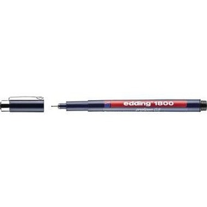Edding 1800 Profipen 0.5mm Negro, Rotulador de Punta Fina para Dibujo Técnico - Product Image 1
