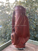 Sacs de golf en cuir de haute qualité sacs de support de voiturette de golf OEM de luxe sacs de golf en gros sacs de golf en cuir véritable PU produit tendance 2025