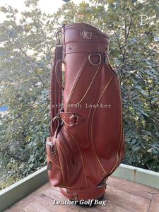 Sacs de golf en cuir de haute qualité sacs de support de voiturette de golf OEM de luxe sacs de golf en gros sacs de golf en cuir véritable PU produit tendance 2025 - Product Image 4