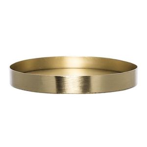 Plateau de miroir rond en métal de luxe nordique de haute qualité or antique avec plateau brillant pour la maison et la cuisine plateau de vaisselle - Product Image 5