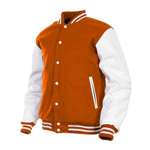 Chaqueta Letterman con Mangas de Cuero, Estilo Urbano, Chaqueta de Invierno para Moda Casual Diaria, Superventas - Product Image 5