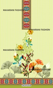 Vestido con estampado floral de secado rápido ecológico de nueva moda Popular para uso en exteriores Hecho de poliéster/algodón con fondo verde - Product Image 2