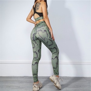 Mujeres Basics Workout Gym Khaki Back Cross Strappy Sujetador acolchado y legging \ push Up Yoga Bra Acolchado y legging - Product Image 5