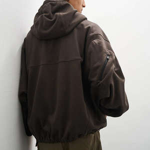 Sweatshirts à capuche baggy surdimensionnés pour hommes légers et solides coton poly - Product Image 3